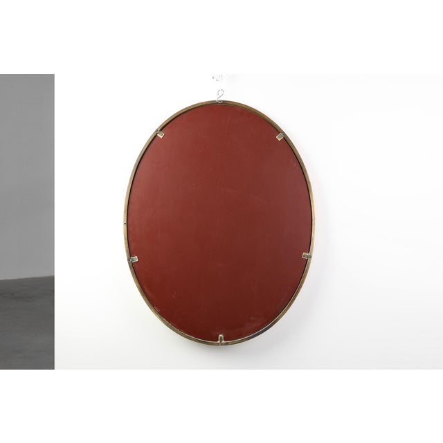 Metal Art Deco Copper‑Plated Metal Mirror, Belgium, 1925 For Sale - Image 7 of 11