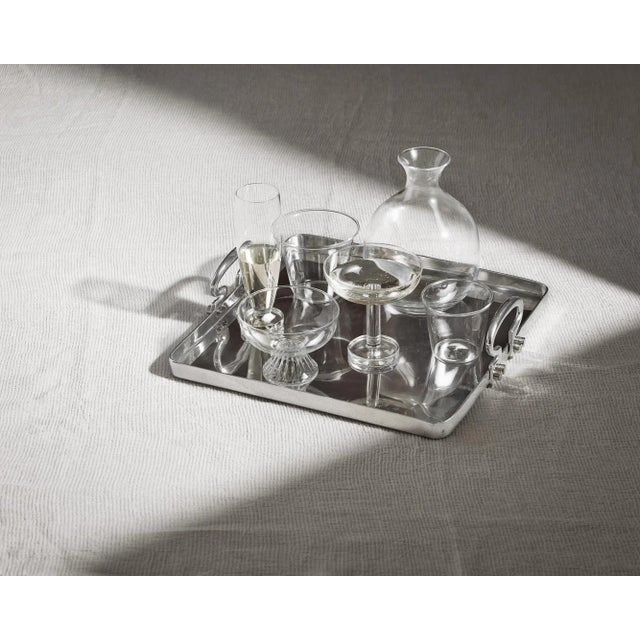 Small Colony Tray in Polished Aluminum by Aldo CIbic for Paola C. For Sale - Image 6 of 9