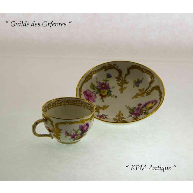 Late 19th Century Antiques KPM Mocha Cup & Saucer For Sale - Image 5 of 10
