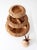Wood Vintage Mid-Century Carved Wood Tiered Lazy Susan With Pineapple Finial For Sale - Image 7 of 17