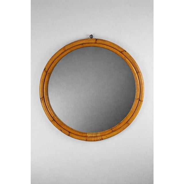 Wood Porthole Style Mirror, Italy, 1960s For Sale - Image 7 of 7