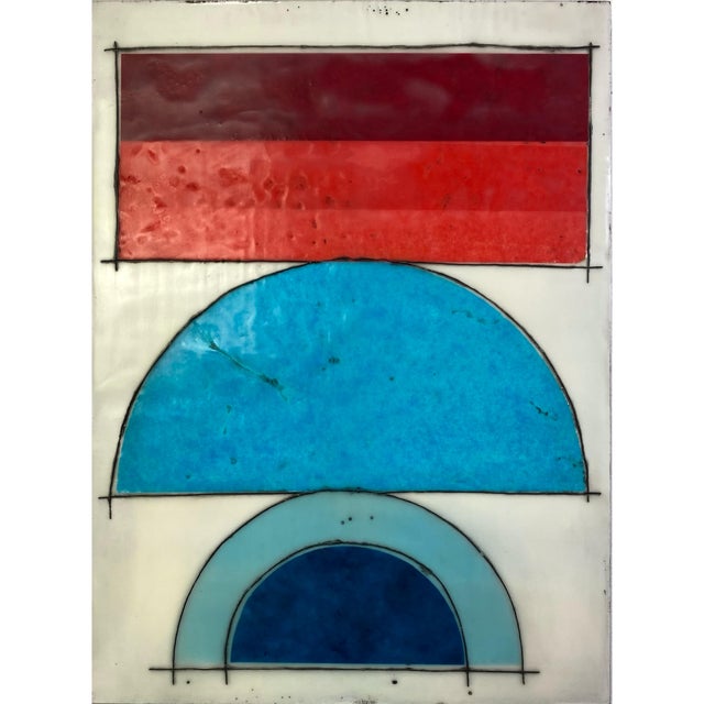Wood Original Encaustic Mixed Media Installation by Gina Cochran - 9 Panels "Enjoy the Show" For Sale - Image 7 of 11