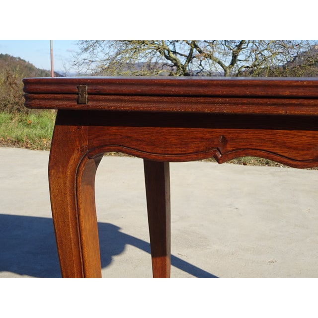 Louis XV Oak Folding Table, 1950s For Sale - Image 15 of 18