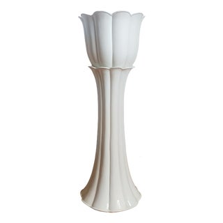 Vintage Italian Earthenware Planter on Stand, 1970s For Sale