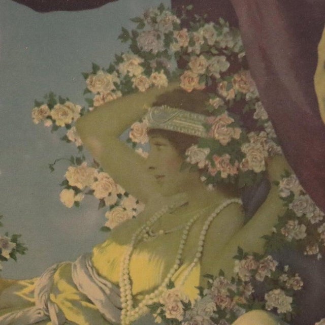 Classical Roman Large Antique Maxfield Parrish Print “Cleopatra” C1920 For Sale - Image 3 of 12