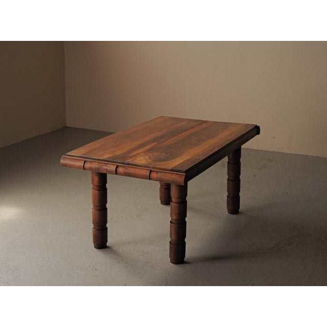 Modernist Oak and Walnut Table, France, 1940s For Sale - Image 11 of 16