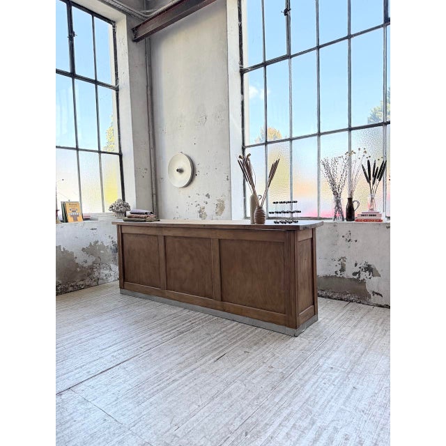 Vintage 1950s walnut shop counter. we love this counter with its generous dimensions and shallow depth. its simple, clean...