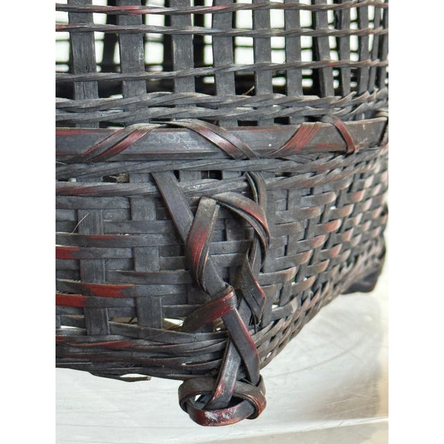 Wood 20th Century Japanese Ikebana Basket For Sale - Image 7 of 11