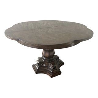 1970s Mastercraft Burlwood Expandable Dining Table — No Leaves Included For Sale