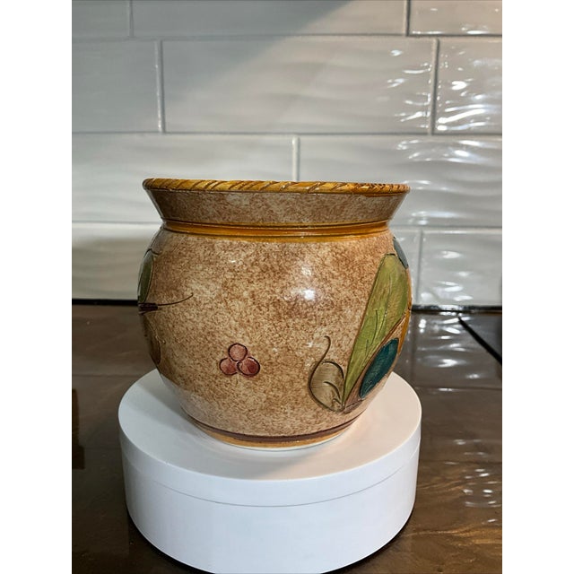 Mid 20th Century Deruta Cachepot Majolica Lagiara Hand Painted Floral ...