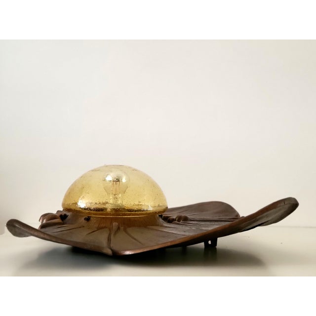 Monumental Sculptural Bronze Wall Lamp 1960s For Sale - Image 10 of 17
