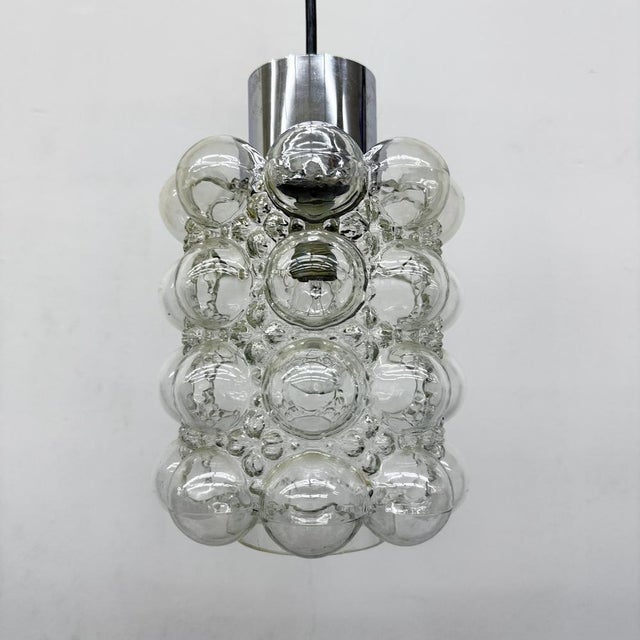 Large Bubble Glass Pendant by Helena Tynell for Limburg, Germany, 1970s For Sale - Image 4 of 18