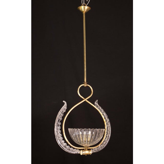 Barovier & Toso 1940s Art Decò Barovier and Toso Chandelier, 1940s For Sale - Image 4 of 13