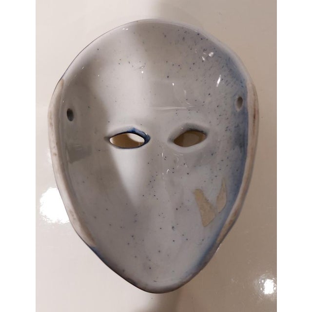 Venetian Porcelain Mask with 18 Karat Gold Leaf Gilding, 1970s For Sale - Image 10 of 16