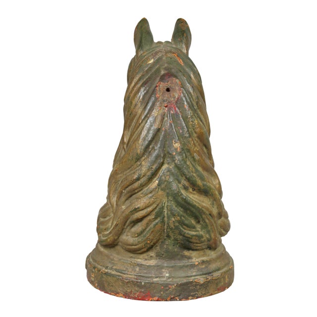 French Cast Iron Horse Head Hitching Post For Sale In Boston - Image 6 of 11