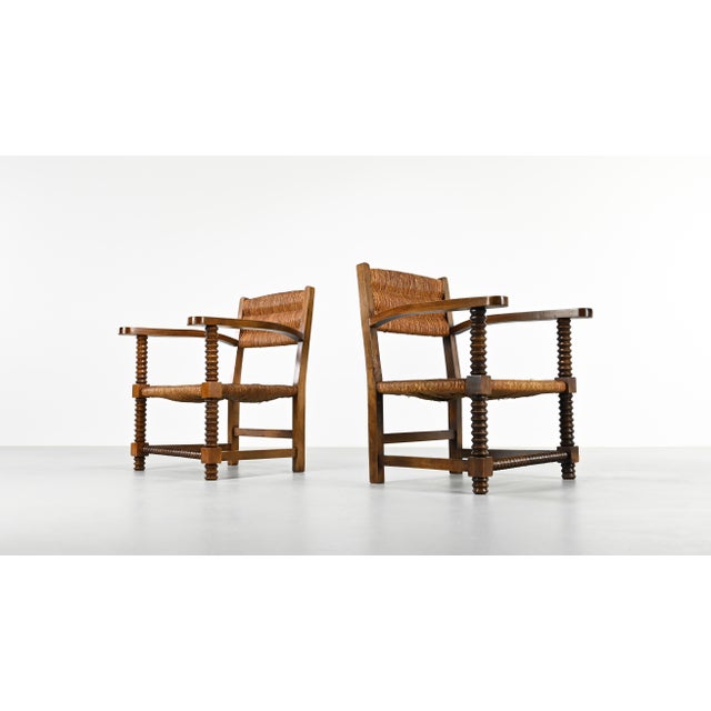 French Corkscrew Armchairs, France, 1940s, Set of 2 For Sale - Image 6 of 18