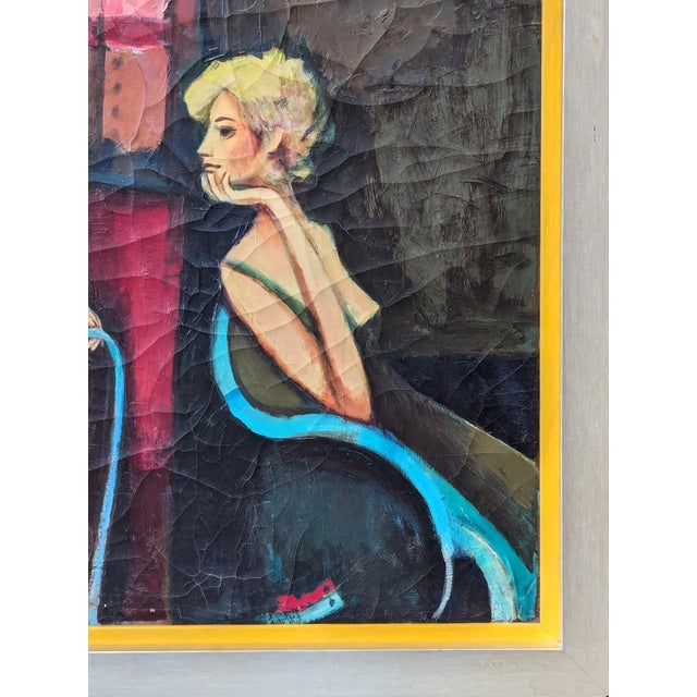 Paint David Adickes "Two Boys with Blonde and Guitar" Modern Abstract Cubist Figurative Portrait, 1980s For Sale - Image 7 of 11