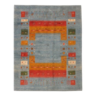 Vintage Hand-Knotted Persian Gabbeh Rug 5'3" X 6'7" For Sale