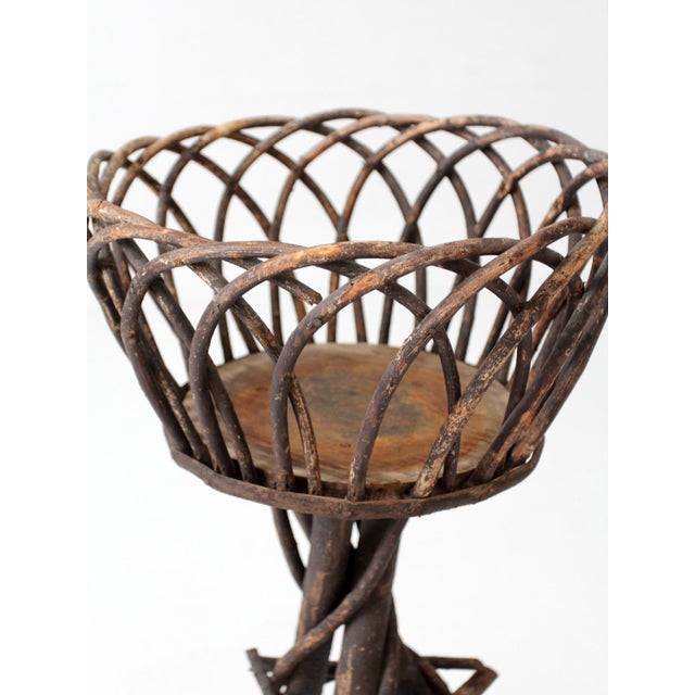 Antique Adirondack Twig Plant Stand For Sale - Image 17 of 18