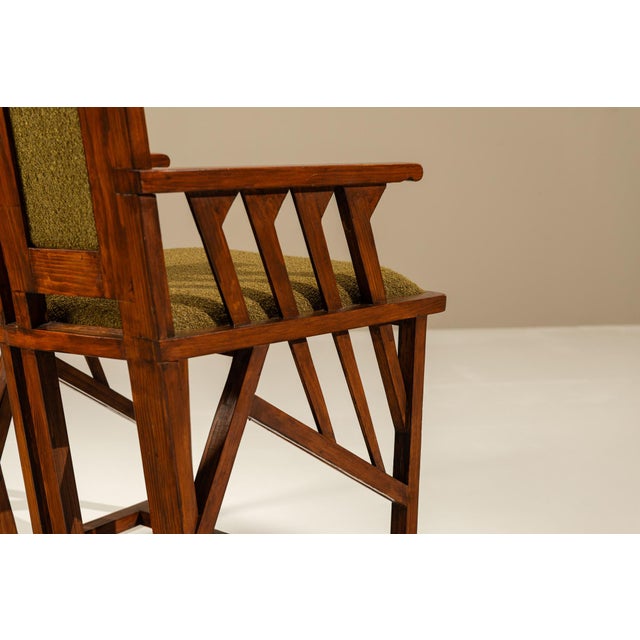 Dark Art Nouveau Armchair For Sale - Image 11 of 15