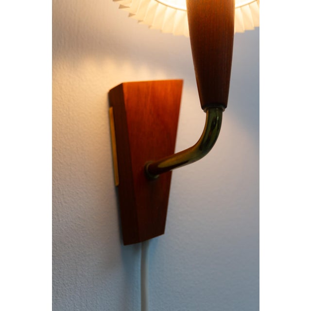 Mid-Century Modern Mid-Century Danish Teak Hallway Mirror and Sconce, 1950s, Set of 2 For Sale - Image 3 of 18