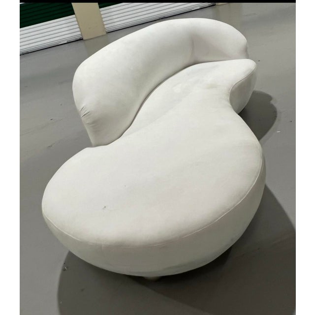 Embrace the epitome of iconic design with this stunning vintage Mid Century "Zoe" Sofa, an homage to the legendary...