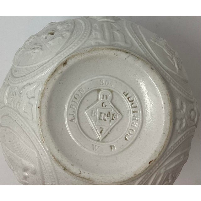 Salt glazed pottery. Royal Commemorative Jug. C 1863. Created to commemorate the wedding of Prince Edward (later Edward...