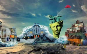Chiara Santoro, Pop Town, Original Digital Collage, 2010s