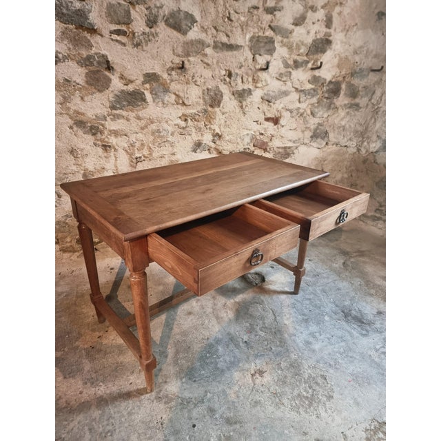 1930s Antique French Oak Table or Desk, 1930s For Sale - Image 5 of 15