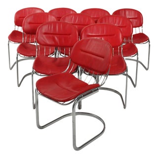 Chairs attributed to Gastone Rinaldi, 1970s, Set of 10 For Sale