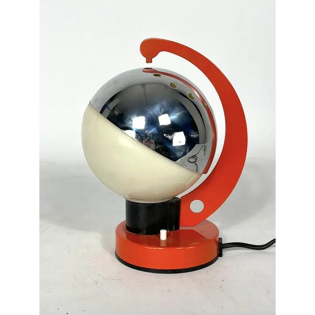 Italian Space Age Metal and Plastic Table Lamp, 1960s For Sale - Image 4 of 12