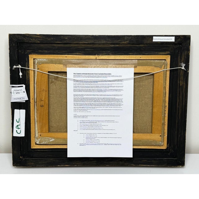 French Impressionist Oil Painting Fisherman on the River Orne, Normandy — C. 1920 Signed by André Prévot-Valéri For Sale - Image 9 of 18