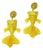 KOÏ, Pendant earrings, Yellow, Stud For Sale