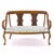 Vintage Neoclassical Revival Lyre Arm Wood Settee Bench For Sale