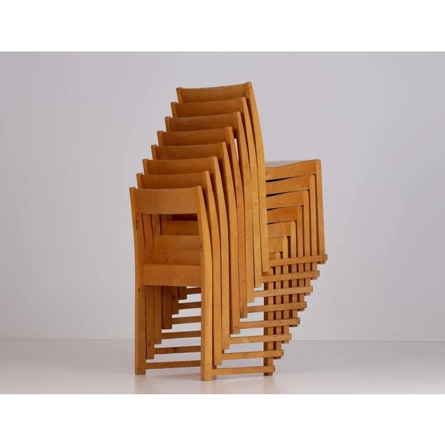 Sven Markelius Orchestra Chairs attributed to Sven Markelius, 1940s, Set of 8 For Sale - Image 6 of 11