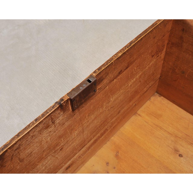 19th C. English Painted Pine Chest With Georgian Manor Façade For Sale - Image 11 of 18