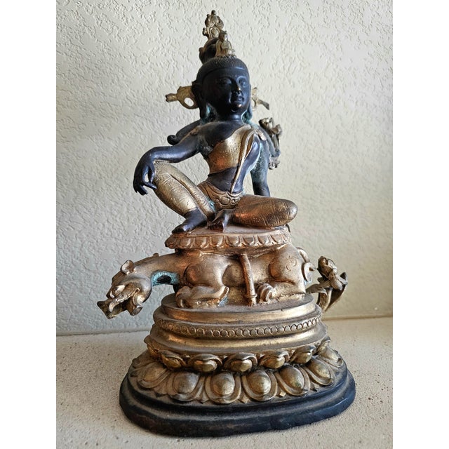 19th Century Nepalese Bronze Lokeshvara (Padmapani) on Chimera For Sale - Image 10 of 12