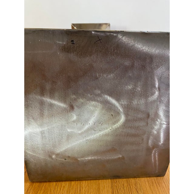 Metal Norton Stainless Steel Pedestal Table For Sale - Image 7 of 7