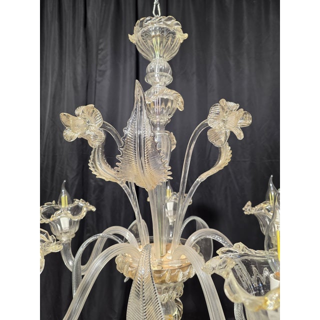 Vintage Murano Glass Chandelier, 1980s For Sale - Image 12 of 14