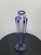 Elegant and rare antique Art Deco bud vase by St. Louis, France, executed in fine crystal with striking cobalt blue...