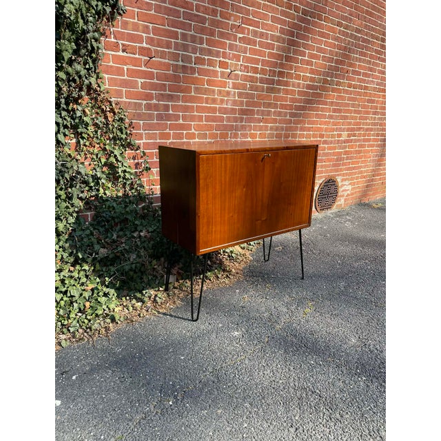 Auburn 1960s Mid Century Teak Media & Vinyl Record Cabinet For Sale - Image 8 of 15