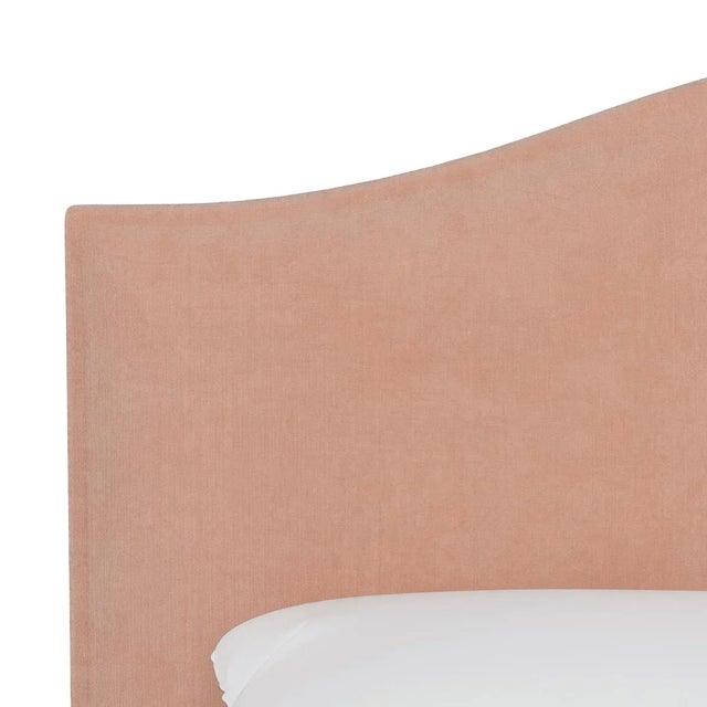 Spritely Home Kenmore Bed in Pink Champagne Luxe Velvet, Twin For Sale - Image 4 of 7