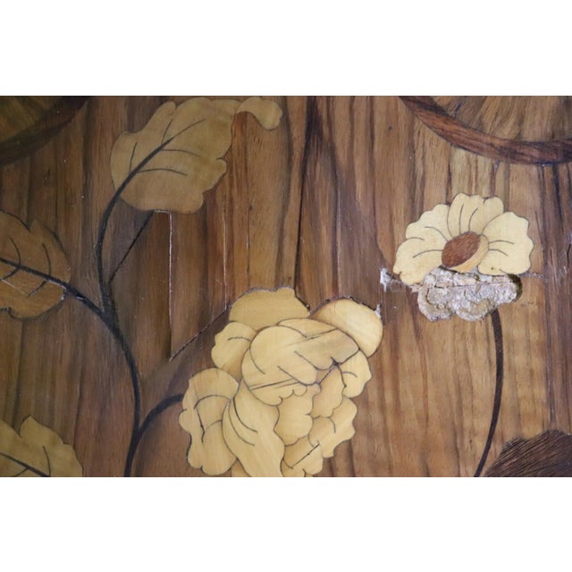 1900-1909 Gilt Dore' Bronze Inlaid Bombe French Louis XV Marble Top Commode For Sale - Image 11 of 11