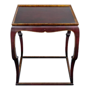 Late 20th Century Chinoiserie Lacquered and Parcel Gilt Accent Table