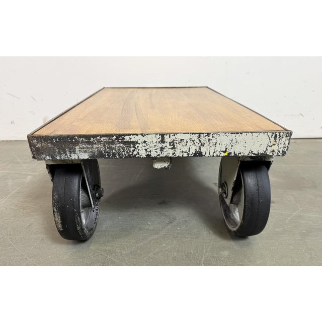 Industrial Grey Coffee Table Cart, 1960s For Sale - Image 16 of 18