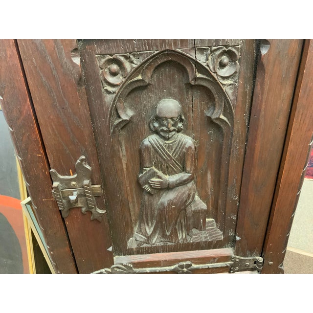 Brown 19th Century Gothic Cabinet For Sale - Image 8 of 16