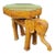 Custom Made Solid Wood Carved Elephant Stool Side Table For Sale