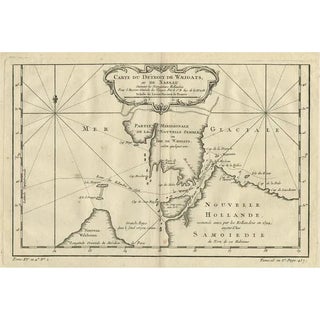 Map of the Russian Islands of Novaya Zemlya and Pechorskaya Guba, 1758 For Sale