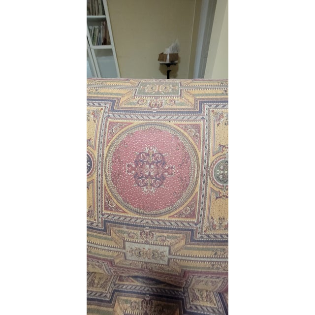 1990s Avery Boardman Custom Queen Sleeper Sofa in Multi-Color Tapestry For Sale - Image 4 of 5