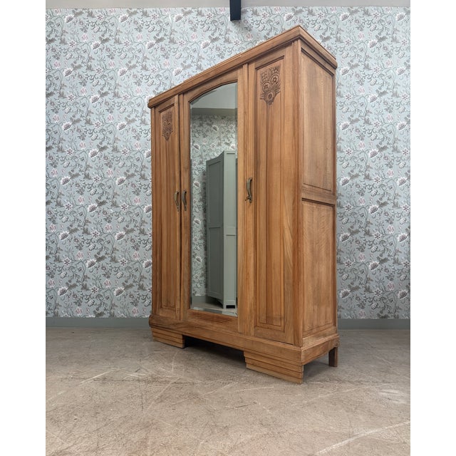 Art Deco Three-Door Wardrobe, 1930s For Sale - Image 3 of 13
